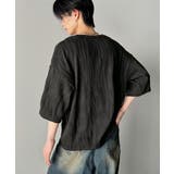 涼しくキマる、大人のリラックス。オーバーサイズウェーブ柄ジャガード半袖Tシャツ | Classical Elf Men | 詳細画像9