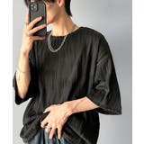 涼しくキマる、大人のリラックス。オーバーサイズウェーブ柄ジャガード半袖Tシャツ | Classical Elf Men | 詳細画像11