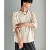 涼しくキマる、大人のリラックス。オーバーサイズウェーブ柄ジャガード半袖Tシャツ | Classical Elf Men | 詳細画像21
