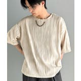 涼しくキマる、大人のリラックス。オーバーサイズウェーブ柄ジャガード半袖Tシャツ | Classical Elf Men | 詳細画像22
