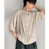 涼しくキマる、大人のリラックス。オーバーサイズウェーブ柄ジャガード半袖Tシャツ | Classical Elf Men | 詳細画像23