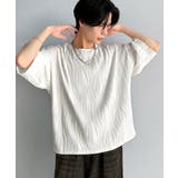 涼しくキマる、大人のリラックス。オーバーサイズウェーブ柄ジャガード半袖Tシャツ | Classical Elf Men | 詳細画像2