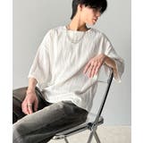 涼しくキマる、大人のリラックス。オーバーサイズウェーブ柄ジャガード半袖Tシャツ | Classical Elf Men | 詳細画像3