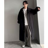 魅せ方、自由自在。襟2way比翼仕立てニットメルトンスタンドステンカラーコート | Classical Elf Men | 詳細画像6 