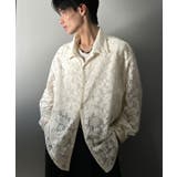 アイボリー | 大人上品さが魅力◎ルーズシルエット 花柄レースオーバーシャツ(長袖) | Classical Elf Men