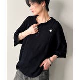 ブラック | 一枚で大人のラフスタイルが決まる。ワンポイント刺繍ブークレポロニットトップス | Classical Elf Men