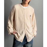 アイボリー | 知的に決まる、メンズの上品シンプル。胸刺繍タック編みカーディガン（長袖） | Classical Elf Men