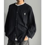 知的に決まる、メンズの上品シンプル。胸刺繍タック編みカーディガン（長袖） | Classical Elf Men | 詳細画像9 