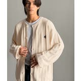 知的に決まる、メンズの上品シンプル。胸刺繍タック編みカーディガン（長袖） | Classical Elf Men | 詳細画像4 