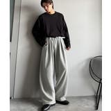 「まるでスラックス！」ベルトループ付き2タックカーブシルエットスウェットパンツ | Classical Elf Men | 詳細画像6 