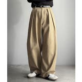 ベージュ | 「オールシーズン大活躍。」 綿100%インツータック仕様ワイドバルーンパンツ | Classical Elf Men