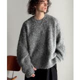 グレー | 「深みのある1着。」ミックスシャギー素材クルーネックセーター Mixed | Classical Elf Men