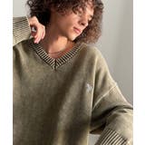 「自分ウケ最強。」綿100％刺繍入りピグメント加工Vネックセーター | Classical Elf Men | 詳細画像10 