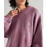 「自分ウケ最強。」綿100％刺繍入りピグメント加工Vネックセーター | Classical Elf Men | 詳細画像28 