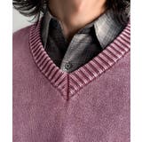「自分ウケ最強。」綿100％刺繍入りピグメント加工Vネックセーター | Classical Elf Men | 詳細画像38 