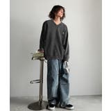 「自分ウケ最強。」綿100％刺繍入りピグメント加工Vネックセーター | Classical Elf Men | 詳細画像5 