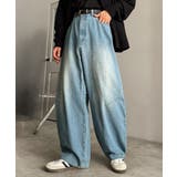 「シルエットで語る。」ブラスト加工カーブシルエットバレルレッグデニムパンツ | Classical Elf Men | 詳細画像8 