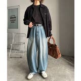 「シルエットで語る。」ブラスト加工カーブシルエットバレルレッグデニムパンツ | Classical Elf Men | 詳細画像10 