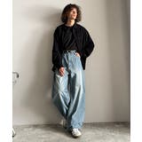 「シルエットで語る。」ブラスト加工カーブシルエットバレルレッグデニムパンツ | Classical Elf Men | 詳細画像13 