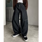 「シルエットで語る。」ブラスト加工カーブシルエットバレルレッグデニムパンツ | Classical Elf Men | 詳細画像20 