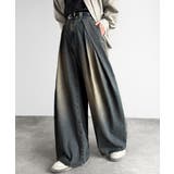 ヴィンテージ加工3タックワイドバルーンデニムパンツ Vintage Washed | Classical Elf Men | 詳細画像8 