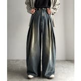 ヴィンテージ加工3タックワイドバルーンデニムパンツ Vintage Washed | Classical Elf Men | 詳細画像12 