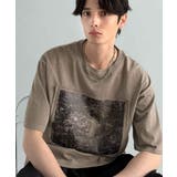 グレイッシュベージュ | 「オリジナリティ。」ピグメント加工ダブルレイヤーデザインプリントTシャツ | Classical Elf Men
