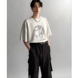 「視線を独り占め。」フェイスグラフィックオーバーサイズTシャツ Face | Classical Elf Men | 詳細画像7 