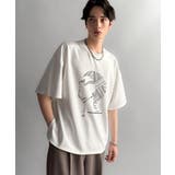 「視線を独り占め。」フェイスグラフィックオーバーサイズTシャツ Face | Classical Elf Men | 詳細画像1 