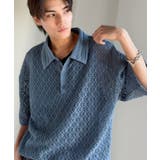 「透け感、モードの余韻。」衿ダブルライン使いレース柄ニットポロシャツ Lace … | Classical Elf Men | 詳細画像16 