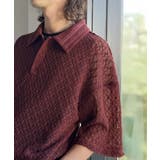 「透け感、モードの余韻。」衿ダブルライン使いレース柄ニットポロシャツ Lace … | Classical Elf Men | 詳細画像29 