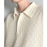 「透け感、モードの余韻。」衿ダブルライン使いレース柄ニットポロシャツ Lace … | Classical Elf Men | 詳細画像31 