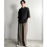 「透け感、モードの余韻。」衿ダブルライン使いレース柄ニットポロシャツ Lace … | Classical Elf Men | 詳細画像5 