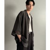 「レースが語る、大人の余裕。」レース切り替えオープンカラーシャツ Lace Pa… | Classical Elf Men | 詳細画像9 