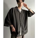 「レースが語る、大人の余裕。」レース切り替えオープンカラーシャツ Lace Pa… | Classical Elf Men | 詳細画像1 