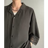 「レースが語る、大人の余裕。」レース切り替えオープンカラーシャツ Lace Pa… | Classical Elf Men | 詳細画像33 