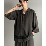 「レースが語る、大人の余裕。」レース切り替えオープンカラーシャツ Lace Pa… | Classical Elf Men | 詳細画像4 