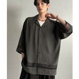 「レースが語る、大人の余裕。」レース切り替えオープンカラーシャツ Lace Pa… | Classical Elf Men | 詳細画像6 