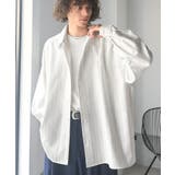 オフホワイト | 【Classical Origin】「大人のさりげなさ。」刺繍入りストライプ柄オ… | Classical Elf Men