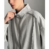 ホワイト | ヴィンテージ加工フリンジデニムジャケット | Classical Elf Men