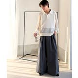 「透け感、モードの余韻。」衿ダブルライン使いレース柄ニットポロシャツ Doubl… | Classical Elf Men | 詳細画像5 