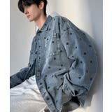 ブルー | 「シンプル以上、主張しすぎない存在感。」総柄刺繍デニムシャツジャケット All … | Classical Elf Men