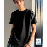 ブラック | 【接触冷感機能付き】肩切り替え袖刺繍ショート丈ダンボール素材Tシャツ Shoul… | Classical Elf Men