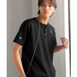 【接触冷感機能付き】肩切り替えショート丈ダンボール素材ヘンリーネックTシャツ S… | Classical Elf Men | 詳細画像13