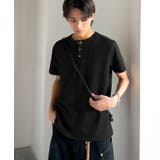 【接触冷感機能付き】肩切り替えショート丈ダンボール素材ヘンリーネックTシャツ S… | Classical Elf Men | 詳細画像20
