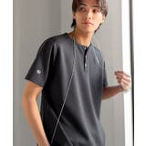 【接触冷感機能付き】肩切り替えショート丈ダンボール素材ヘンリーネックTシャツ S… | Classical Elf Men | 詳細画像22