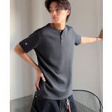 【接触冷感機能付き】肩切り替えショート丈ダンボール素材ヘンリーネックTシャツ S… | Classical Elf Men | 詳細画像28
