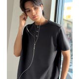 【接触冷感機能付き】肩切り替えショート丈ダンボール素材ヘンリーネックTシャツ S… | Classical Elf Men | 詳細画像32