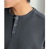 【接触冷感機能付き】肩切り替えショート丈ダンボール素材ヘンリーネックTシャツ S… | Classical Elf Men | 詳細画像37