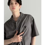 「ハートを撃ち抜く。」コットン100%リップストップ素材オープンカラーシャツ | Classical Elf Men | 詳細画像32